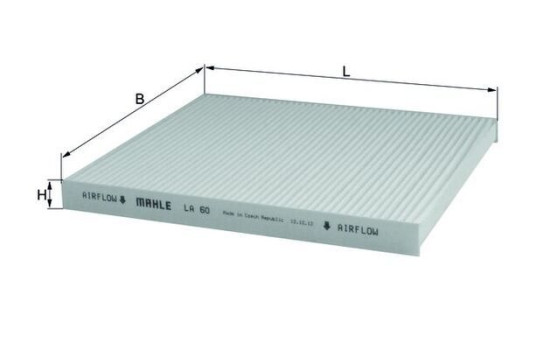 Filtre, air de l'habitacle LA 60 Mahle, Image 2