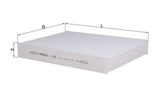 Filtre, air de l'habitacle LA 686 Mahle