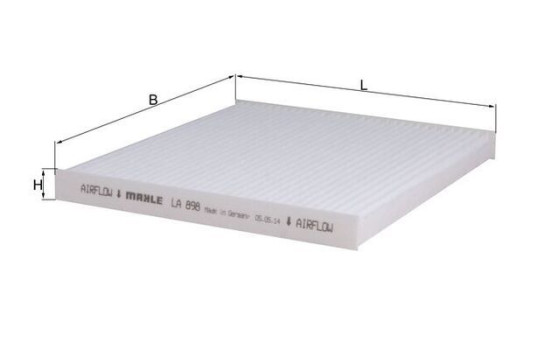 Filtre, air de l'habitacle LA 898 Mahle