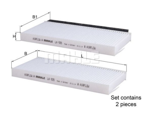 Filtre, air de l'habitacle LA 935/S Mahle