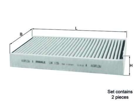 Filtre, air de l'habitacle LAK 1156/S Mahle