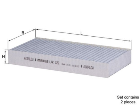 Filtre, air de l'habitacle LAK 122/S Mahle