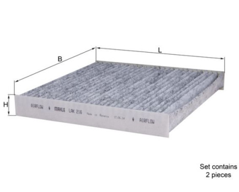 Filtre, air de l'habitacle LAK 216 Mahle