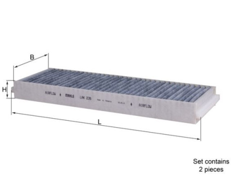 Filtre, air de l'habitacle LAK 239/S Mahle