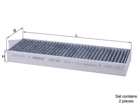 Filtre, air de l'habitacle LAK 428/S Mahle