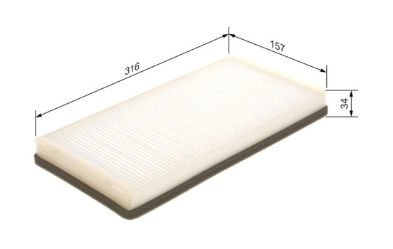 Filtre, air de l'habitacle M2007 Bosch, Image 9