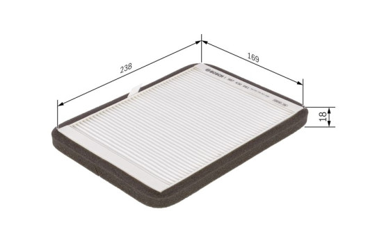 Filtre, air de l'habitacle M2061 Bosch, Image 5
