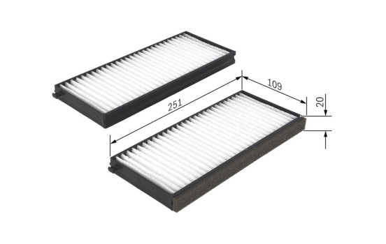 Filtre, air de l'habitacle M2260 Bosch, Image 5