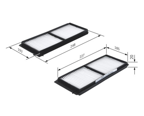 Filtre, air de l'habitacle M2275 Bosch, Image 9