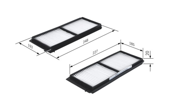 Filtre, air de l'habitacle M2275 Bosch, Image 5