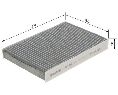 Filtre, air de l'habitacle R2197 Bosch, Image 9