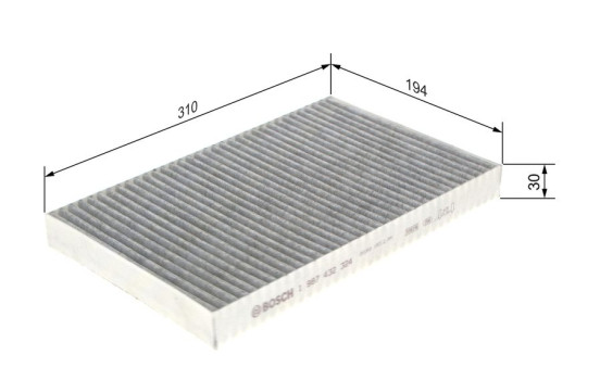 Filtre, air de l'habitacle R2324 Bosch, Image 9