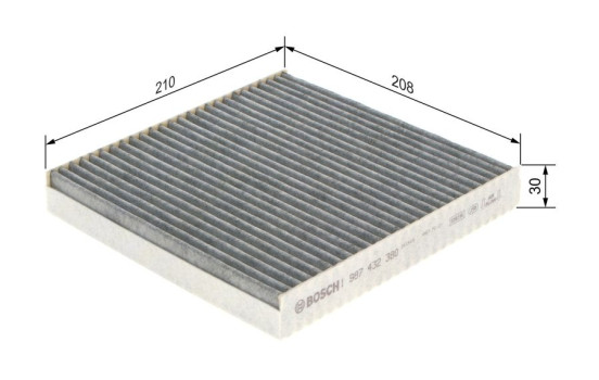 Filtre, air de l'habitacle R2380 Bosch, Image 8