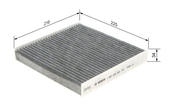 Filtre, air de l'habitacle R2383 Bosch, Image 7
