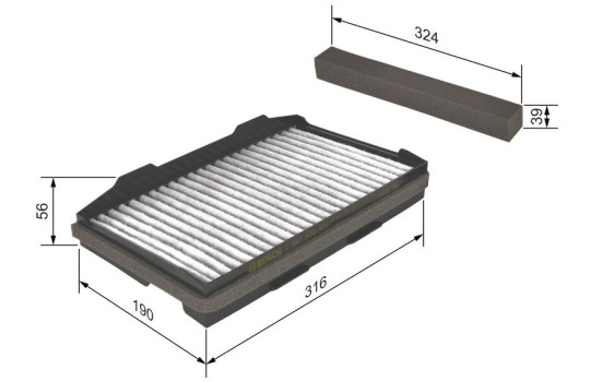 Filtre, air de l'habitacle R2401 Bosch, Image 8