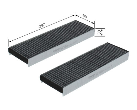 Filtre, air de l'habitacle R2422 Bosch, Image 9