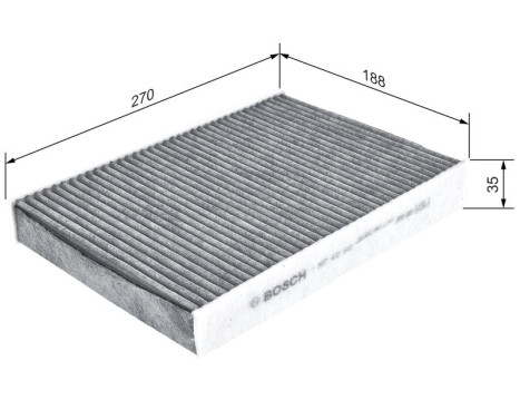 Filtre, air de l'habitacle R2549 Bosch, Image 9