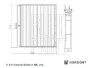 Filtre d'habitacle ADBP250087 Blue Print