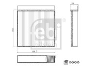 Filtre intérieur 1006000 FEBI
