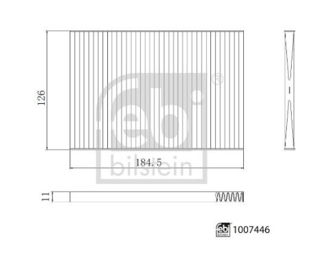 Filtre intérieur 1007446 FEBI