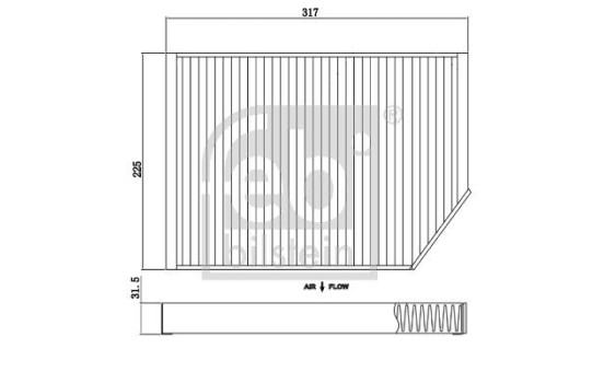 Filtre intérieur 174437 FEBI, Image 3