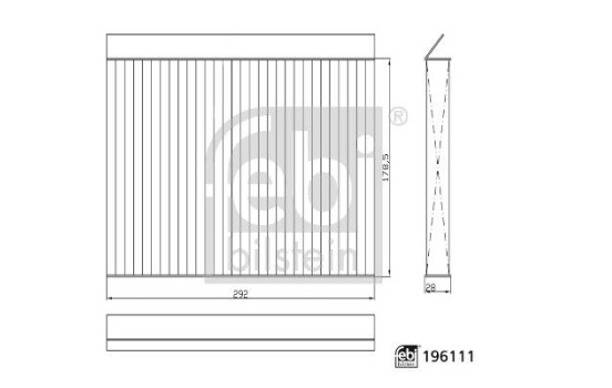 Filtre intérieur 196111 FEBI, Image 3