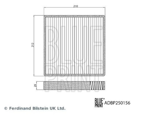 Filtre intérieur ADBP250156 Blue Print
