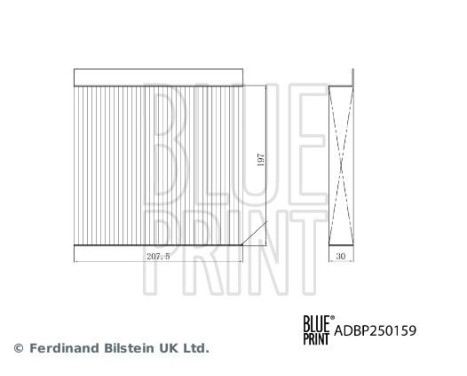 Filtre intérieur ADBP250159 Blue Print