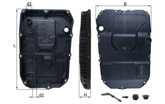 Carter d'huile, automatique HX 196 KIT Mahle
