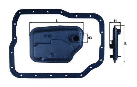 Filtre hydraulique, boîte automatique HX 149D Mahle
