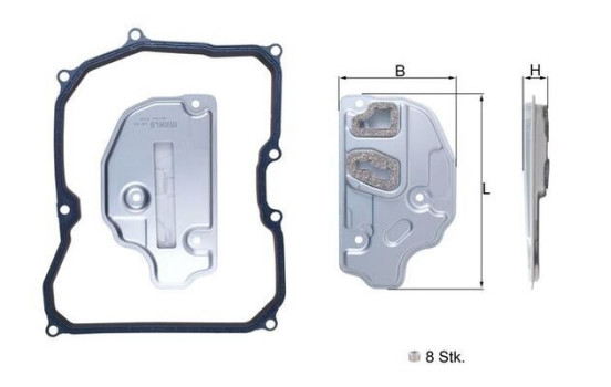 Filtre hydraulique, boîte automatique HX 150KIT Mahle, Image 5