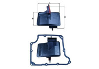 Filtre hydraulique, boîte automatique HX 166D Mahle