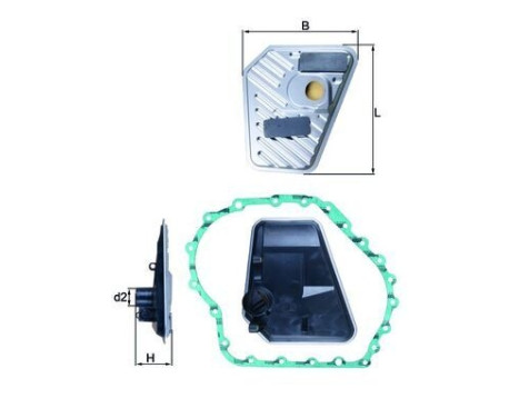 Filtre hydraulique, boîte automatique HX 168D Mahle
