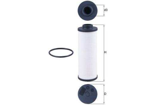 Filtre hydraulique, boîte automatique HX 186D Mahle