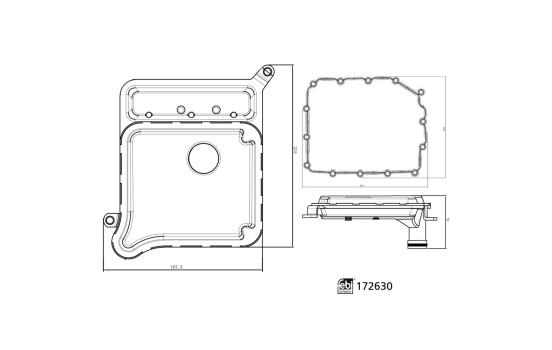 Kit de filtre hydraulique, boîte automatique 172630 FEBI