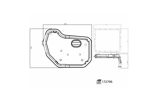 Kit de filtre hydraulique, boîte automatique 172796 FEBI