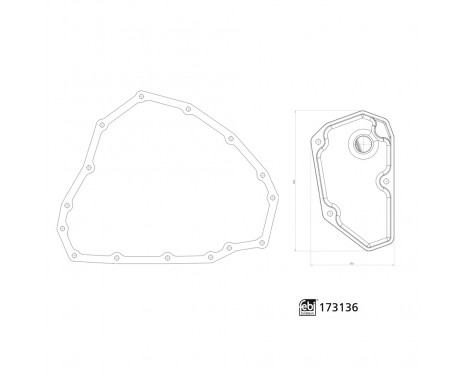 Kit de filtre hydraulique, boîte automatique 173136 FEBI