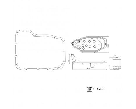 Kit de filtre hydraulique, boîte automatique 174266 FEBI