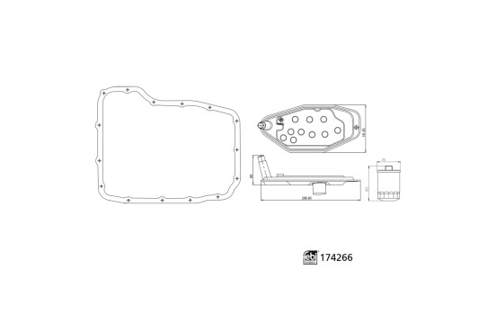 Kit de filtre hydraulique, boîte automatique 174266 FEBI