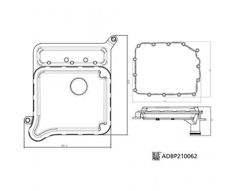 Kit de filtre hydraulique, boîte automatique ADBP210062 Blue Print