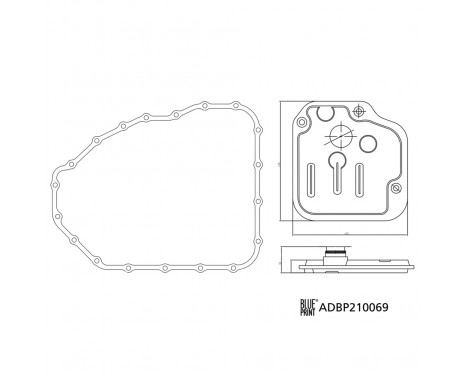 Kit de filtre hydraulique, boîte automatique ADBP210069 Blue Print