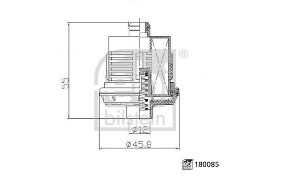 filtre hydraulique pour raccord Haldex, avec couvercle, Image 3