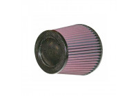 Filtre conique universel K & N avec raccordement 127mm, fond 165mm, maximum 114mm, hauteur 143mm, carbone