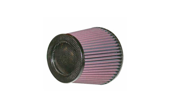 Filtre conique universel K & N avec raccordement 127mm, fond 165mm, maximum 114mm, hauteur 143mm, carbone