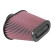 Filtre K & N universel ovale / conique Raccord 94 mm Raccord 222 mm x 140 mm Dessous, 162 mm x 81 mm Dessus 178 mm H, Vignette 2