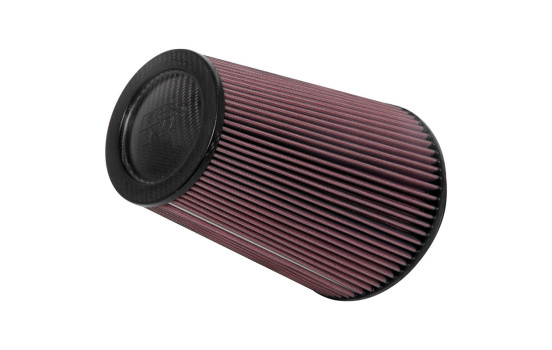 Filtre universel K&N - dessus en fibre de carbone - connexion 152 mm, fond 190 mm, haut 127 mm, hauteur 254 mm (R