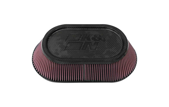 Filtre universel K&N - fibre de carbone - connexion 102 mm, fond 457 mm x 254 mm, haut 349 mm x 189 mm, 108