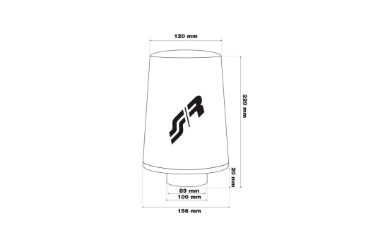 Simoni Racing Universal Foam filtre à air conique - avec 3 bagues d'adaptation, Image 4