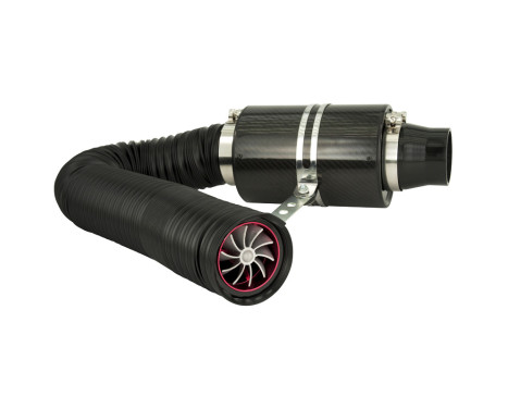 Système de filtre à air universel en carbone avec tuyau de 1 m / Turbo / 2 adaptateurs 76mm / 63.5mm, Image 2