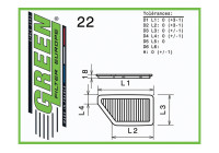 Filtre de rechange vert